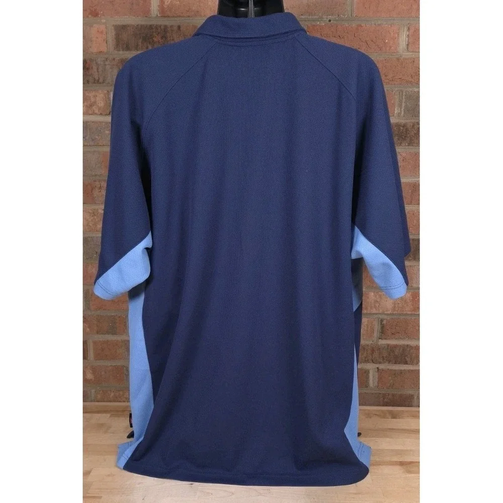 Nike 2004 Y2K North Carolina Tar Heels Blue Mesh Team Basketball Polo Shirt 3XL